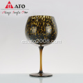 Vaso de color de estampado de leopardo vaso sólido